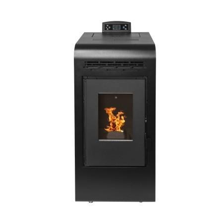 Estufa de pellets modelo VEGA 10kw, vista frontal
