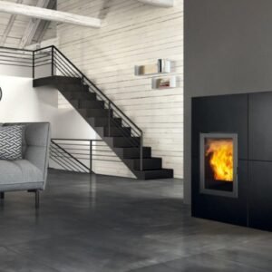 Estufa edilkamin de pellets modelo BLADE2 12UP canalizable, vista adicional